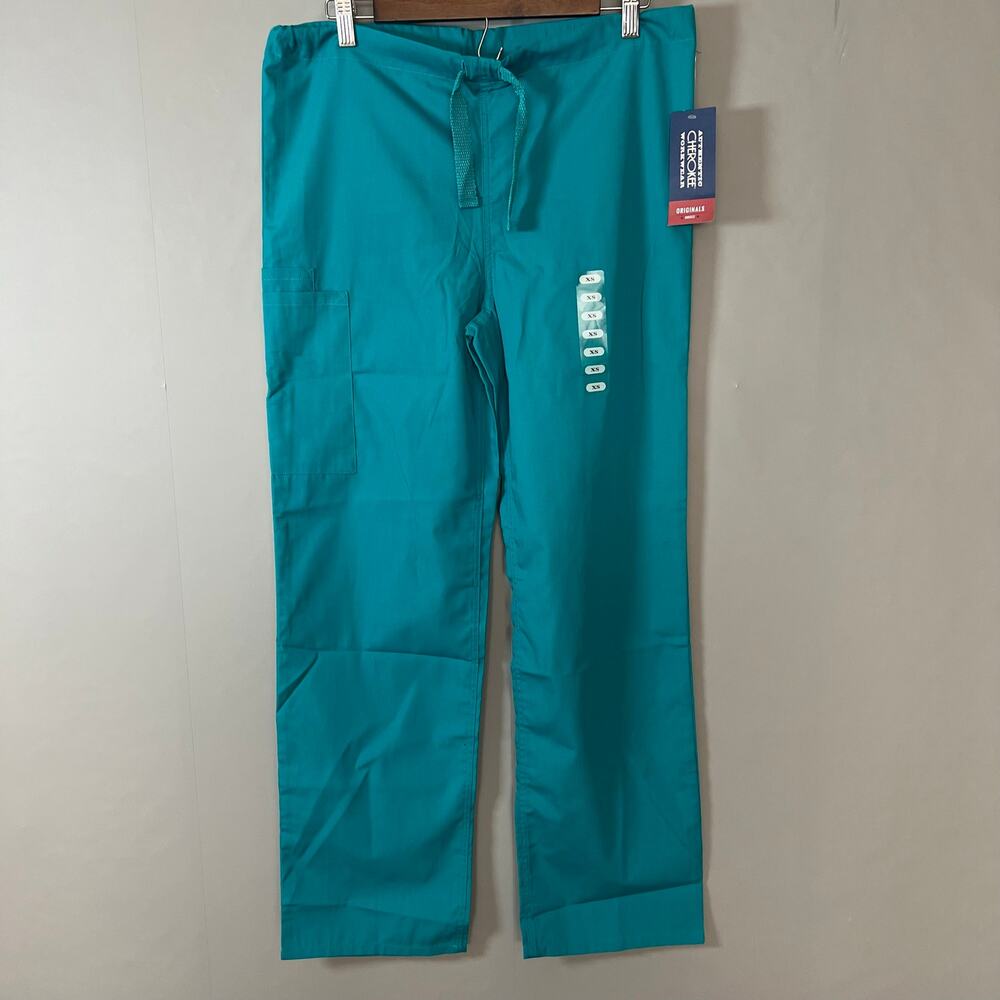 Cherokee Scrubs Women Pants set XS Medical Scrubs Workwear Blue